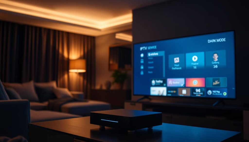 IPTV services with Dark Mode